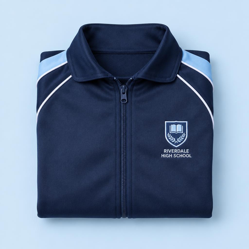 Navy Sports Tracksuit Top