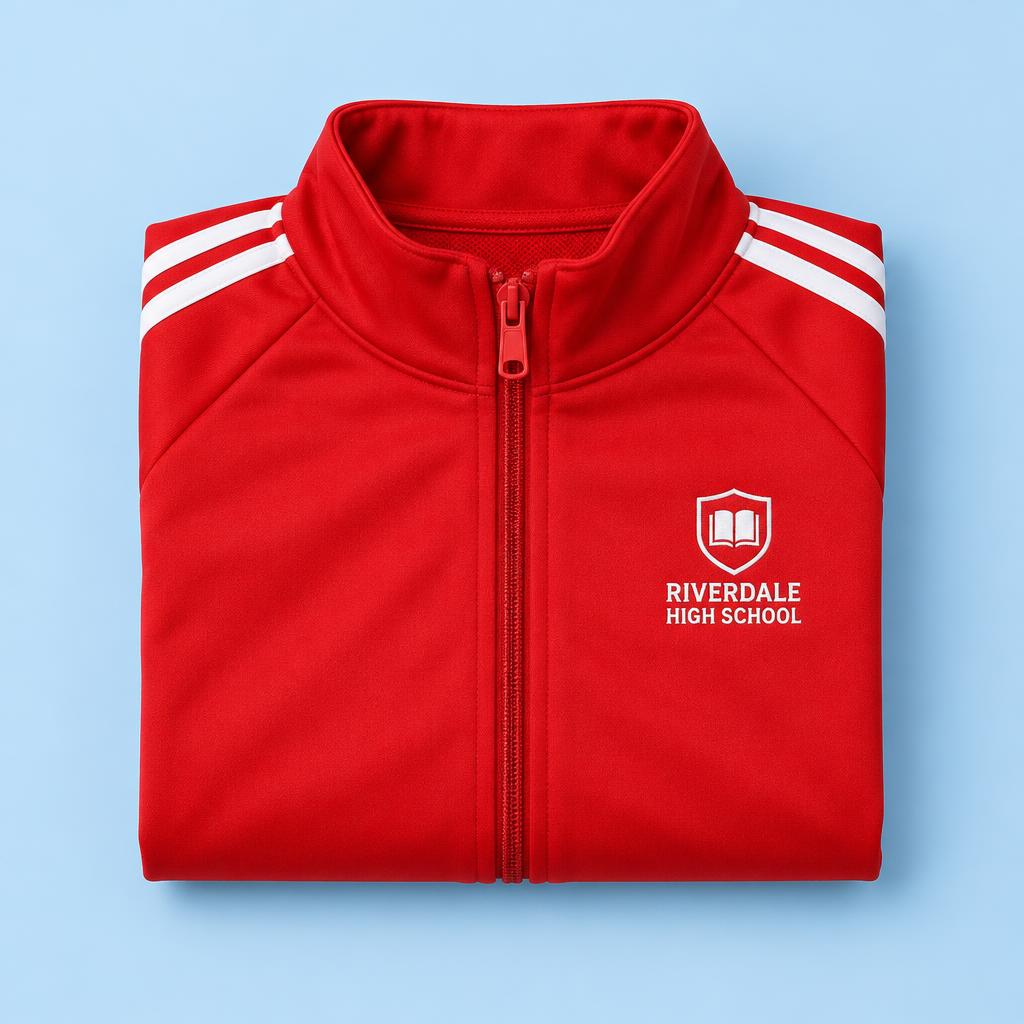 Red Sports Tracksuit Top